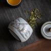 Ceramic Ru Kiln Tea Sealed Moisture-proof Jar Household Tea Storage Jar Retro Kung Fu Set Tea Storage Warehouse