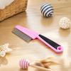 Fine Tooth Stainless Steel Cleaning Massage Brush with Ergonomic Handle for Pet Grooming and Hair Removal Professional Use