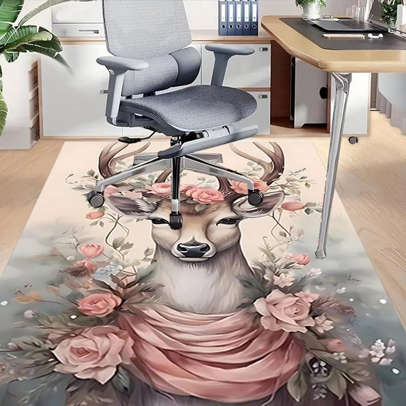 1pc Deer Carpet Office Rug Outdoor Mat Home Decor Area Carpet Festival Gift