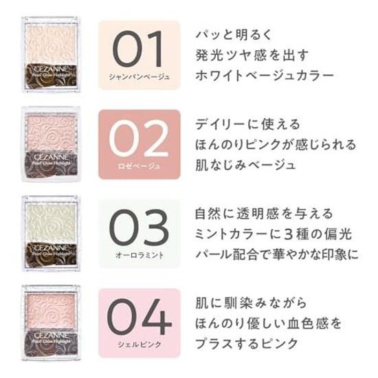 Cezanne Pearl Glow Rozświetlacz 01 Champagne Beige Pojedynczy 2,4g