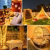 50/100 LEDs Solar Twinkling Fairy Lights 8 Modes LED String Lights Outdoor 23/39FT for Garden Party Decoration Ambient Lighting