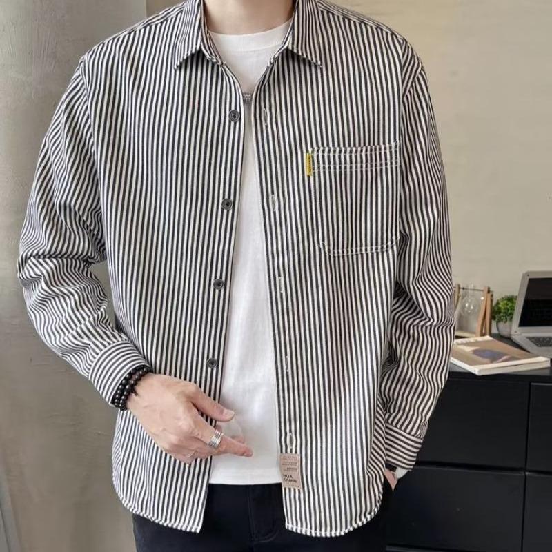Striped Shirt, Casual Shirt Jacket