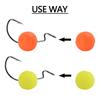 30Pcs Soft Rubber Fishing Beads Stopper Orange/Yellow Round Rig Beads Fishing Bait Eggs for Carp Fishing Accessories Tackle