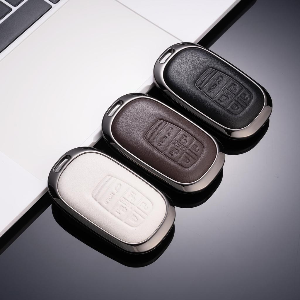 [PIMOHI] Compatible with Honda Key Case Metal Genuine Leather Civic