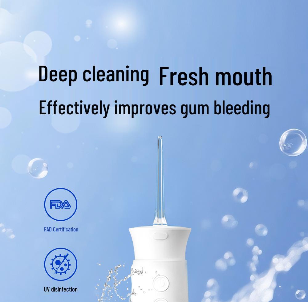 Portable Dental Water Flosser for Calculus Removal and Teeth Cleaning with Battery-Powered Oral Care Scaler