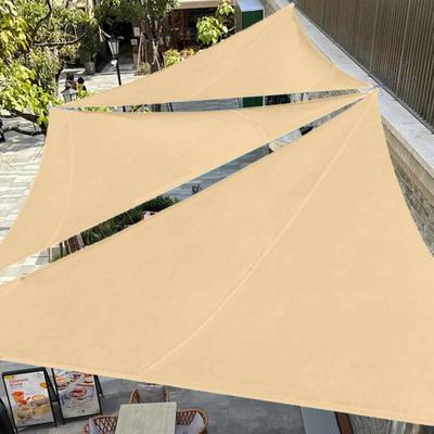 Outdoor Triangle Sun Shade Sail with Windproof Ropes UV Blocking Canopy Permeable Breathable Heavy Duty Deck Backyard Patio Shade Cover