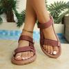 Sport Women's Casual Sandals Adjustable Hook and Loop Straps Lightweight Outdoor Walking Flat Sole Comfortable Footwear