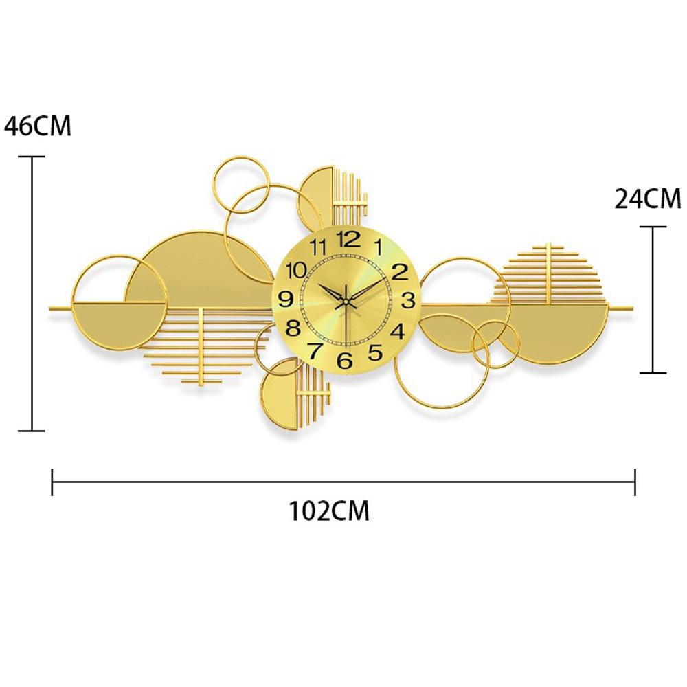 Living Room Metal Wall Clock Nordic Light Luxury High-end Feeling Clock Restaurant Wall Mounted Silent Decoration Wall Clock