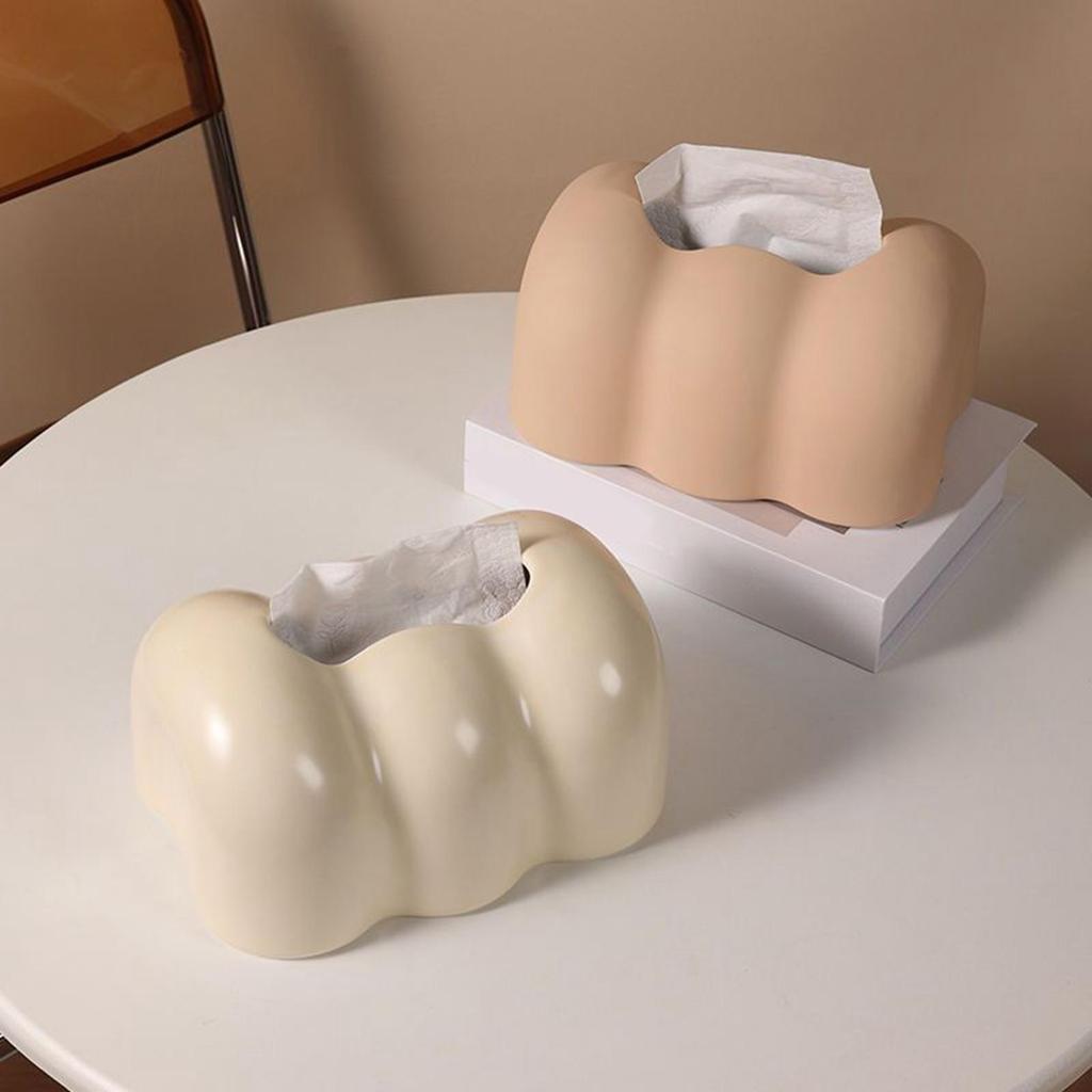 Ceramic Tissue Cover Desktop Ornaments Storage Boxes for Hotel Kitchen Household