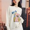 MLB Sweatshirts Unisex Beige Crew Neck Moderate Regular 3AMTL0224-50CRS