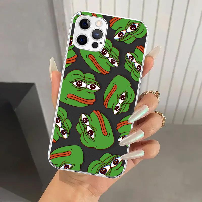 

Милые лягушки Вечеринка Грустный P-Pepe Чехол для телефона для Iphone 17 Air 16 15 Plus 14 13 Mini 12 11 Pro Max 16E 7 8 SE 2020 Мягкий Funda Принт Sh iPhone 16 Pro