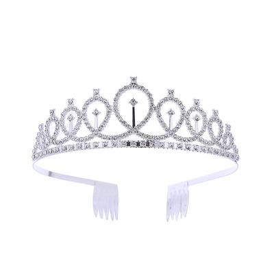 Crown Hair Accessories Children's Silver Hairband Korean Children's Headband Birthday Rhinestone Crown Headwear