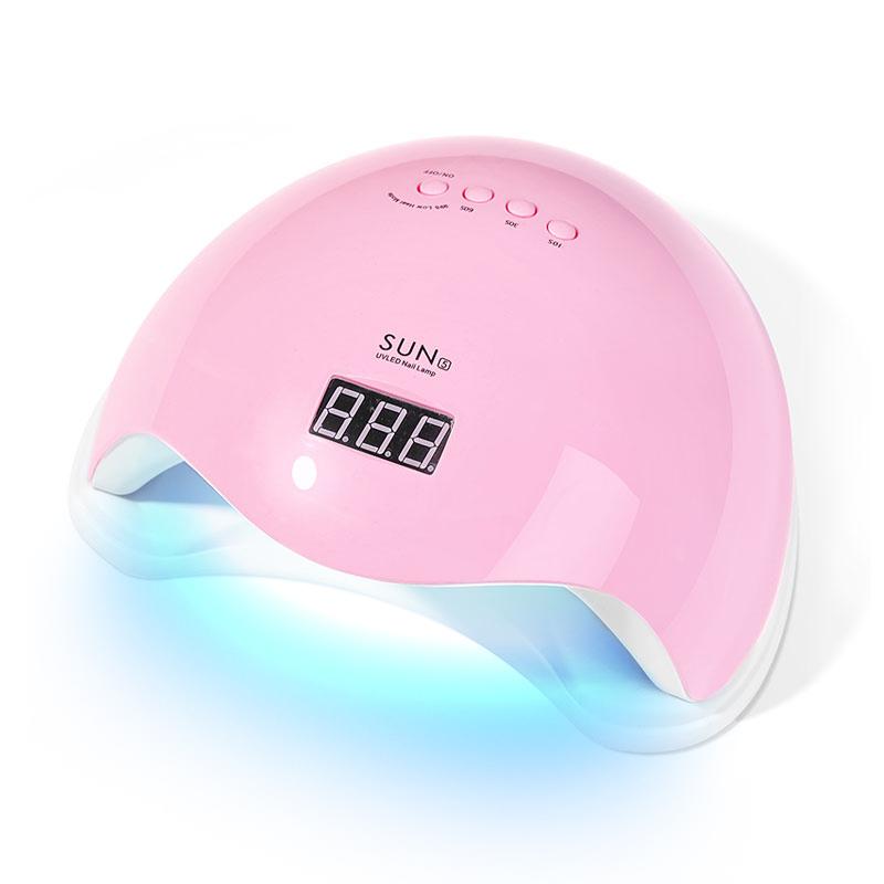 

48 Вт Сушилка для ногтей Гель-лак Отверждение Светодиодная УФ-лампа с 4 таймерами Автоматический сенсор ЖК-дисплей Профессиональные инструменты для нейл-арта USB розовый