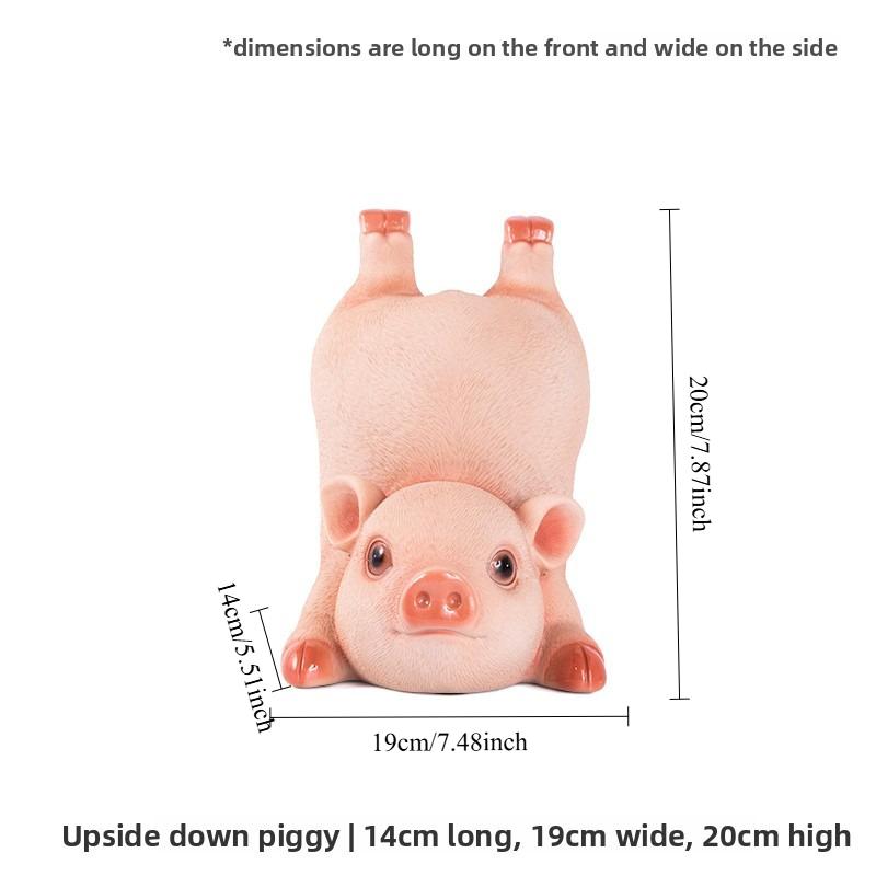 Смоляная фигурка Копилка-поросенок Креативная копилка Настольное украшение Фигурки Животное Смоляная скульптура Комната Домашнее украшение