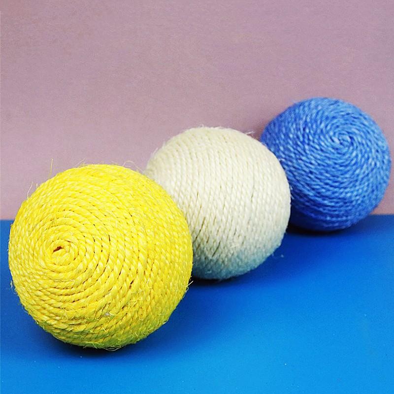 Cat Toy Sisal Ball Interactive Cat Toy Large Woven Ball Toys for Cats Teeth Molar Sisal Ball Cats Toys with Bell Pet Products