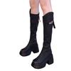 Tall Fashion Boots Women's 2025 Autumn and Winter New Thick-soled Thick-heeled Versatile Knight Boots Fashion High-heeled Boots But Knee