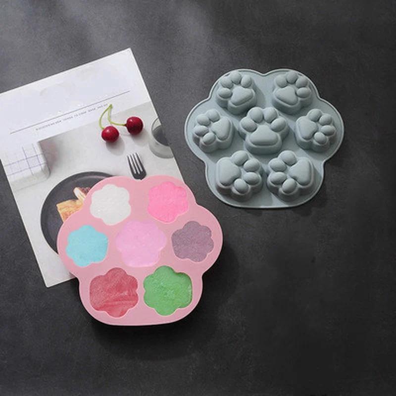 Ručně vyráběná kreativní roztomilá malá tlapka silikonová forma forma na mýdlo kuchyňské nástroje na zdobení dortů příslušenství potřeby nástroje