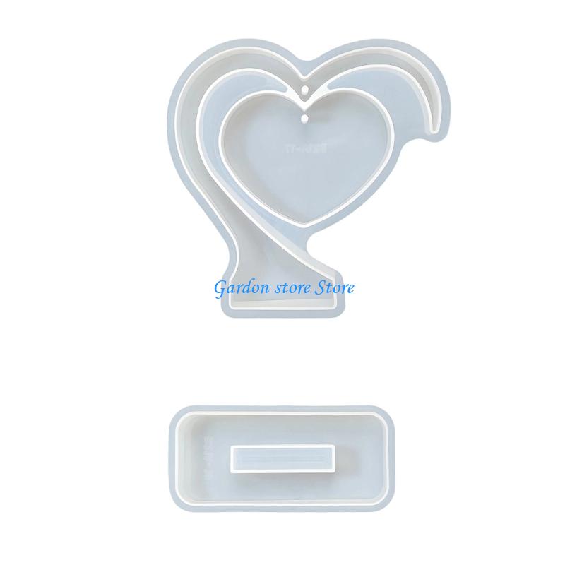 B0KB Ornament Epoxy Resin Mold Photo Frame Resin Mold,Picture Frame Silicone Molds