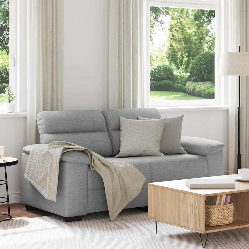 2 Seater Sofa Cloud Grey 160 X 81 X 84 Cm Fabric