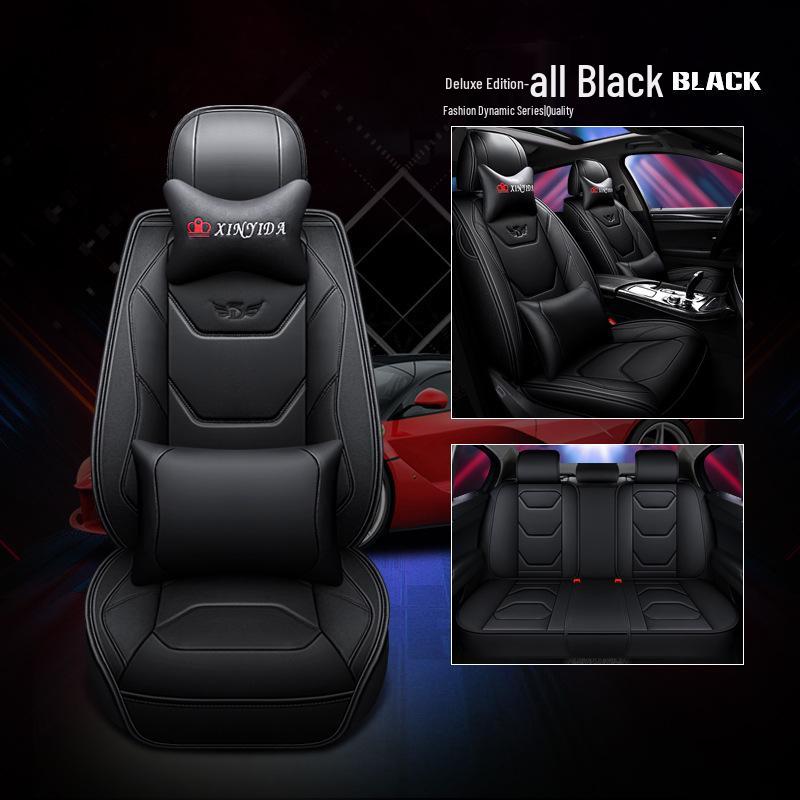 Leopard CT7 Leather Seat Cushion: Universal, All-Season Full Coverage for D22 Navara Rich Pickup.