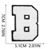 White 7Cm English Letter Embroidery Cloth Sticker Computer Embroidery Label Clothing Accessories Decorative Embroidery Sticker Ironing Stamp