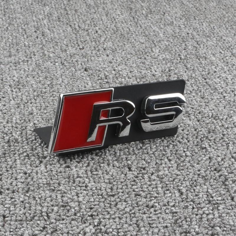 Car Honeycomb Grille Emblem Sticker Car Displacement Badge For 22 A3 A4 A6 Q5 A5 A1 Q3 Q7 A7 TT Q2 SQ5 RSQ3 RSQ8 S3 S4 RS5 RS6