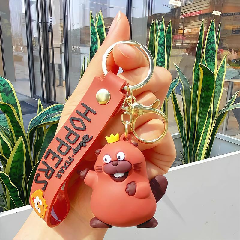 Hoppers Anime Mabel Keychain Cartoon Hoppers Pvc Figure Keychain Backpack Bag Car Keyring Pendant Prop Gift For Kids Adults Children's Birthday Gift