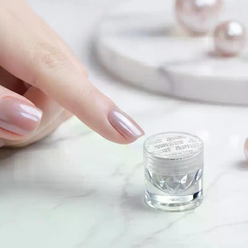 Moonlight White Pearl Chrome Rubbing Powder Aurora Glitter Pigment Nail Art Decor Supplies