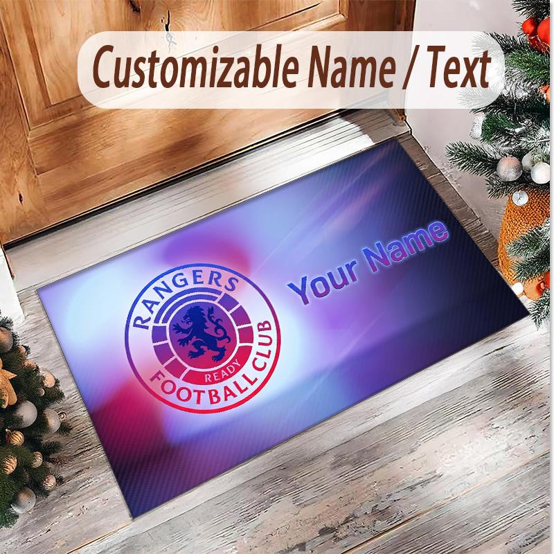 Personalized Crystal Velvet Carpet Rangers FC Pattern Non Slip Floor Rug