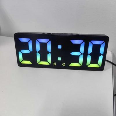 Sprachsteuerung Digitaler Wecker Teperatur Snooze Nachtmodus Desktop Tischuhr 12/24H Anti-Störungsfunktion LED-Uhren Uhr