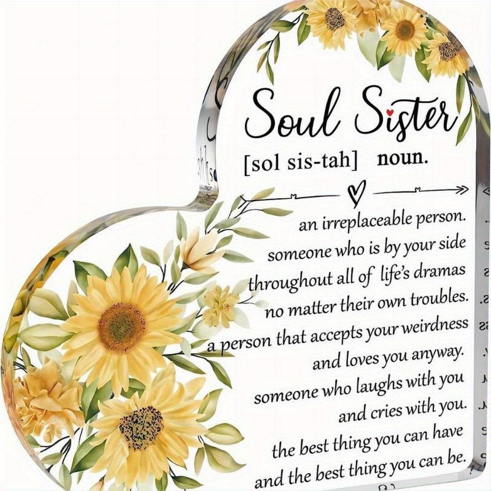 

Dictionary Style Best Friend Gift. Acrylic soul sister definition desk decor for BFFs. чистый