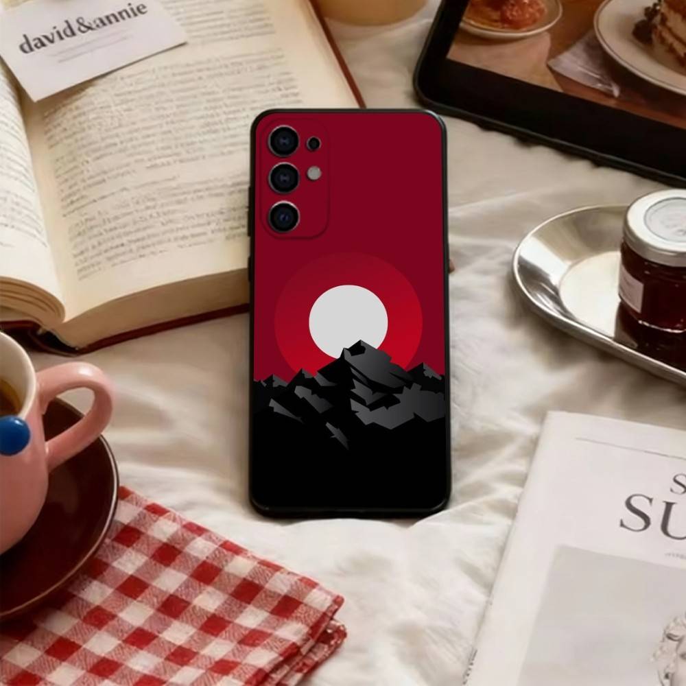 Black Mountain INS Design Phone Case Soft black For Samsung S25,S24,S21,S22,S23,S30,Ultra,S20,Plus,Fe,Lite