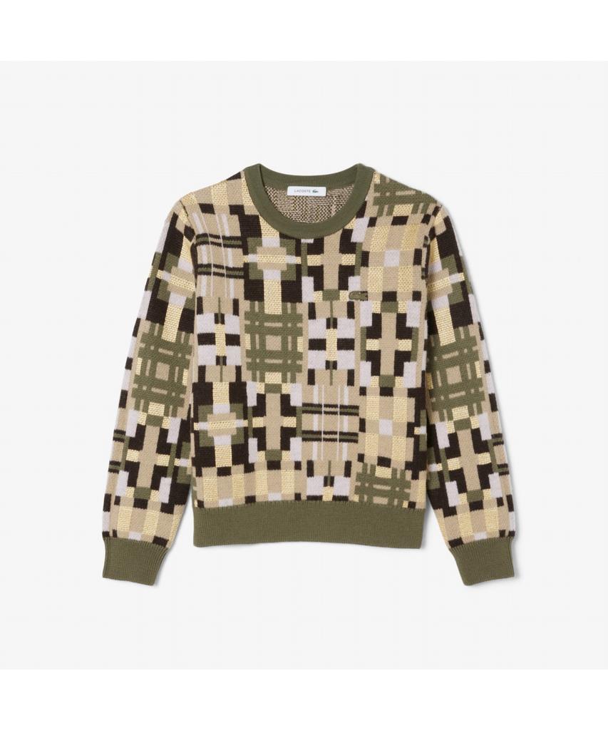 LACOSTE Women'S Jacquard Graphic Sweater Af4147-55N Aai