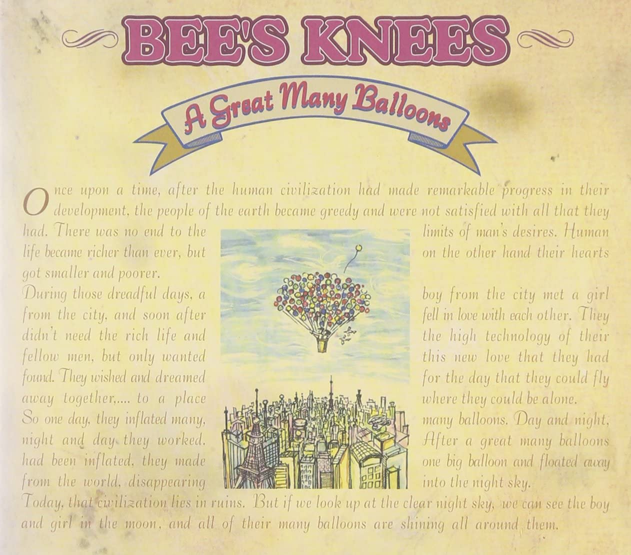 

CD BEE’S KNEES - A Great Many Balloons JACK001 Japan Japanese Pop/Rock Used