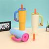 Haskoss Cold Brew Coffee Cup, Ice Cup, Large Capacity Chara Collabo Water Bottle, Thermal Mug, Tumbler, and Coffee Cup, Yellow