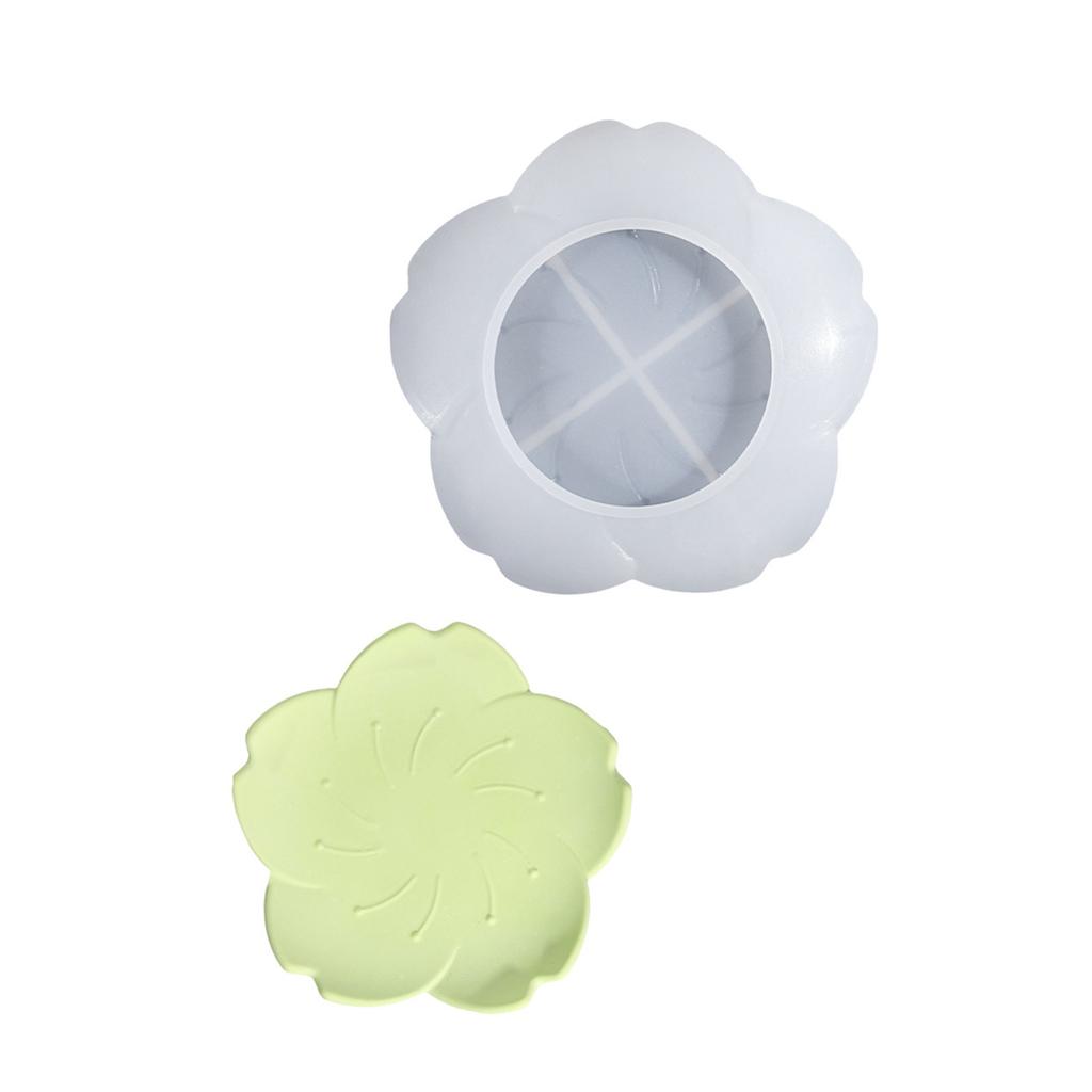 Customizable Silicone Flower Tray Mold Heat Resistant Coaster Mould Jewelry Making Tool for Home Decoration Enthusiasts