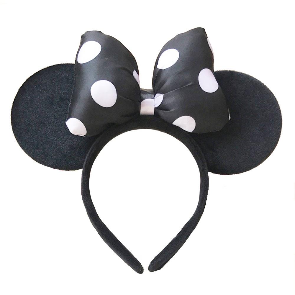 Handmade Cartoon Minnie Mickey Ear Headband Sparkly Animal Rabbit Hairpiece For Adults And Kids