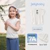 JELLYBABY Girls' Antibacterial Flutter Sleeve T-Shirt