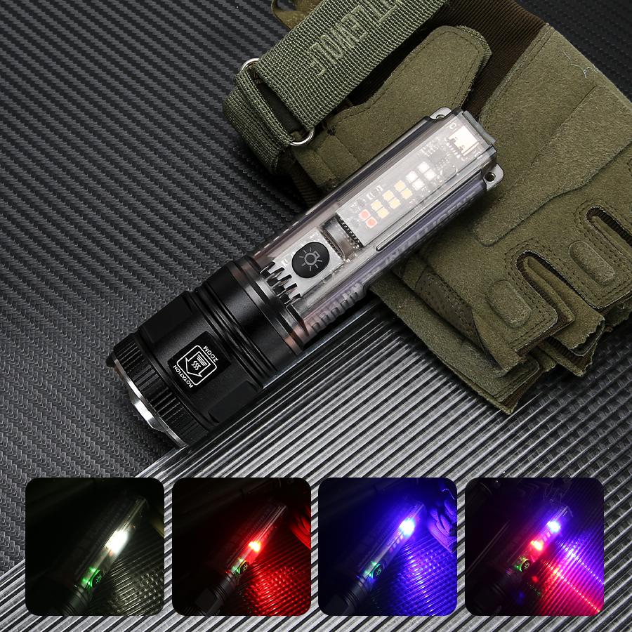 Multi-function Solar LED Flashlight Telescopic Zoom Torch 6 Modes Light Outdoor Emergency Power Bank LED Solar Lantern