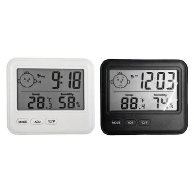 Innen-Hygrometer Smiley Digitaluhr mit Temperatur- und Feuchtigkeitsverfolgung für komfortablen Wohnraum