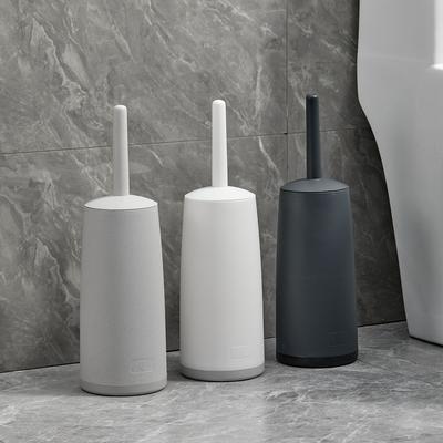  Splash Proof Handle Toilet Brush With Base Soft Bristle Plastic Toilet Cleaning Brush Bathroom Toilet Cleaning Tools