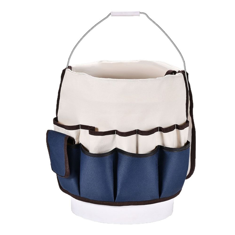 Storage Holder Oxford Cloth Garden Kit Waist Pouch Belt Storage Bucket Kit Pockets Hardware Storage Electrician Tools Bag DIY