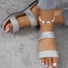 Fashion Summer Solid Slippers for Women Plus Size 2025 Casual Slip-On Women Sandals Non-Slip Flat Woman Indoor Slippers Women's Sandals