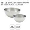 Set of 2 Stainless Steel Mixing Bowls 20.5 and 25 Cm Fackelmann Basic Ref. 9983550