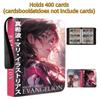 400pcs/900pcs EVA Card Neon Genesis Evangelion Card Album Book Folder Anime Collections Zipper Cards Binder Holder Toy Gift