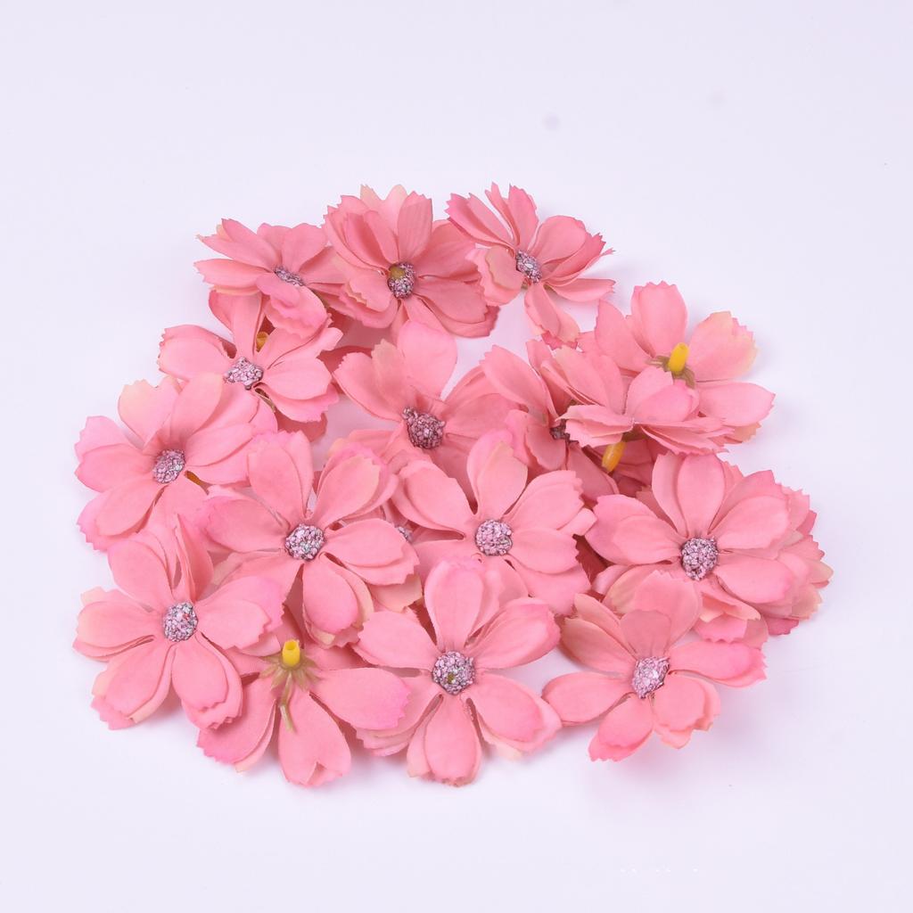 20/30Pcs Silk Daisy Artificial Flower Head Home Room Decoration Craft Flower Wreath DIY Party Bridal Wedding Decor New Year Gift