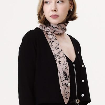 ONSZ Pink Botanical Twilly Scarf