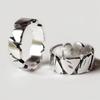Adjustable Open Rings for Couples Antique Silver Minimalist Design and Versatile Wearing Fashion Jewelry Accessory