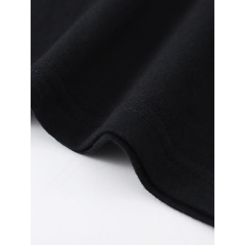 Tailles européennes Homme T-shirt à col rond, Style décontracté, Coupe regular, avec Applique Moto,