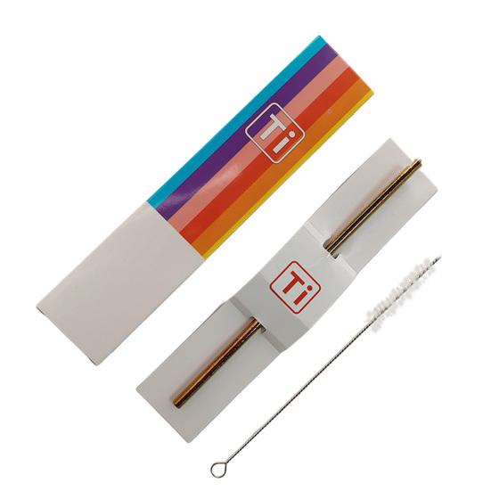 Cannuccia in Acciaio Inossidabile Design Fiore di Ghiaccio Colorato Resistente alla Corrosione Leggera Cannuccia da Bevanda con Spazzolino di Pulizia Senza BPA Cannuccia Metallica